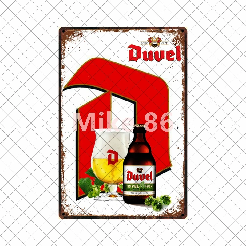

[ Mike86 ] Belgium Beer La Chouffe Chimay Duvel Orval Metal Tin Sign Wall Poster Iron Painting Pub Decoration S-03 20*30 CM
