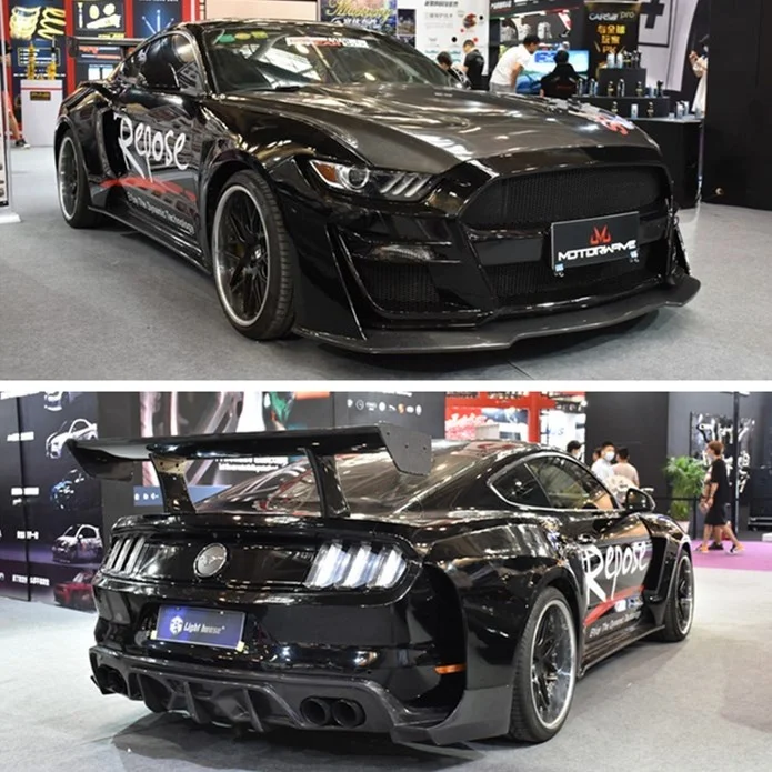 

Подходит для модифицированного Ford Gt500, передняя панель Surround Mustang, комплект широкого корпуса, боковая юбка, задняя крышка