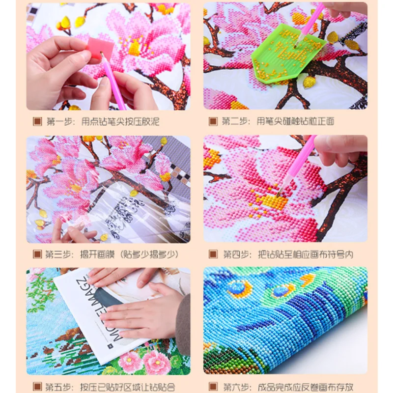 5D Новый алмазов картина цветок Роза Пион крест стежка Картина маслом сделай сам