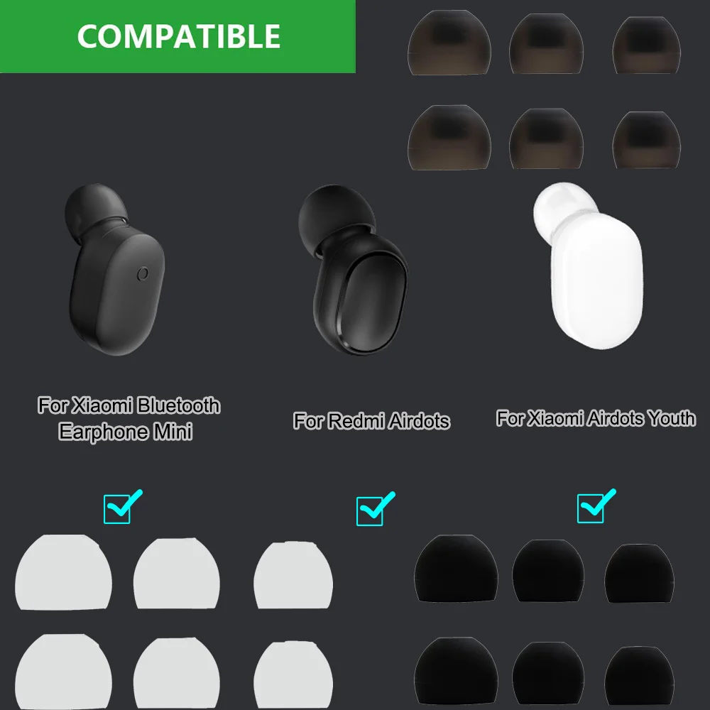 POYATU Airdots TWS наушники для Xiaomi Redmi 2 3 сменные силиконовые вкладыши Наушники |
