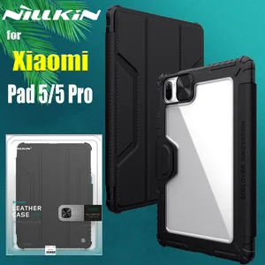 nillkin for xiaomi pad 5 pro cover armor bumper slide camera protect magnetic flip leather case on mi pad5 back cover free global shipping