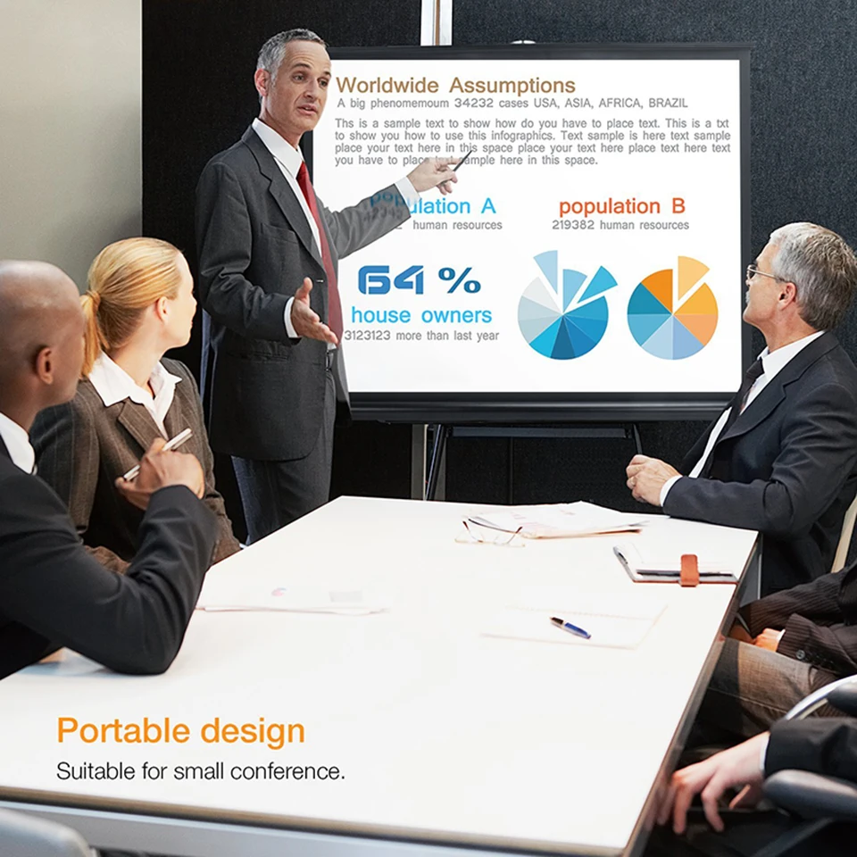 Складной экран Salange портативный для проектора матовый белый 40/50 дюймов 16:9 бизнеса