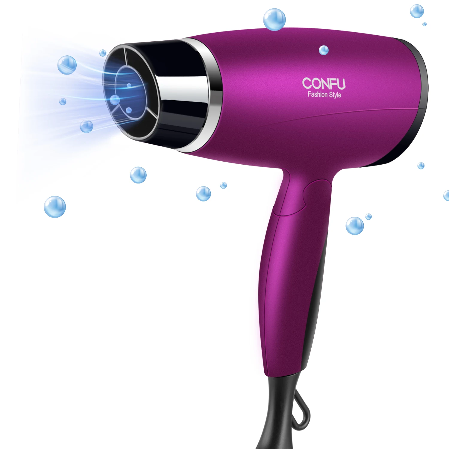 

CONFU 1800W Folding Hair Dryers Portable Blow Dryer with Comb Powerful Lightweight Hairdryer Styling Tools for Travel Household
