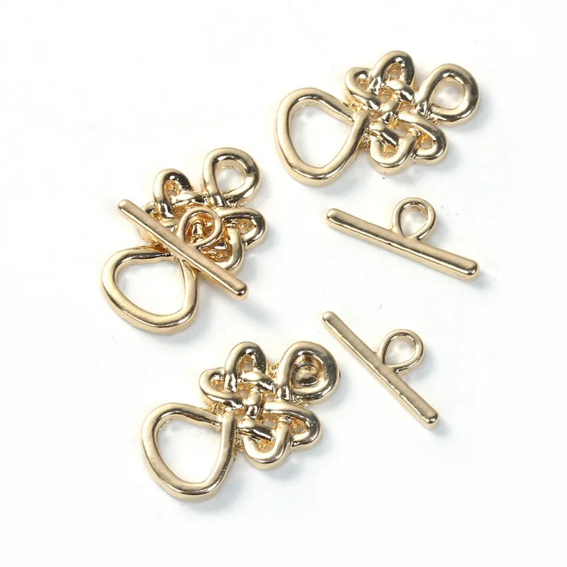 DoreenBeads сплав цинка золотой цвет переключатель застежки Цветы Листья Сделай Сам