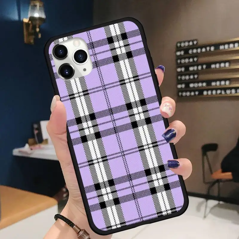 

Retro diamond plaid Phone Case for iPhone 11 12 mini pro XS MAX 8 7 6 6S Plus X 5S SE 2020 XR