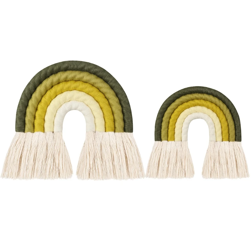 

5 Layers Nordic Woven Rainbow Tapestry Home Decor Wall Hanging Toy Nursery Decor