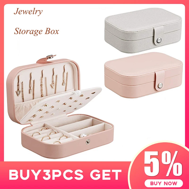 

Новинка 2022, двухслойный органайзер для ювелирных изделий, демонстрационный чехол, коробка для хранения ювелирных изделий из искусственной ...