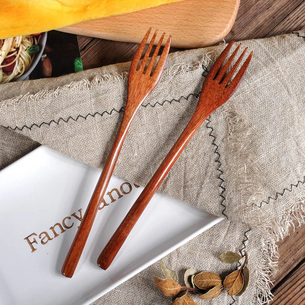 New 1pcs Wooden Spoon Fork Bamboo Kitchen Cooking Utensil Tools Soup-teaspoon Tableware High Quality Hot Sale | Дом и сад