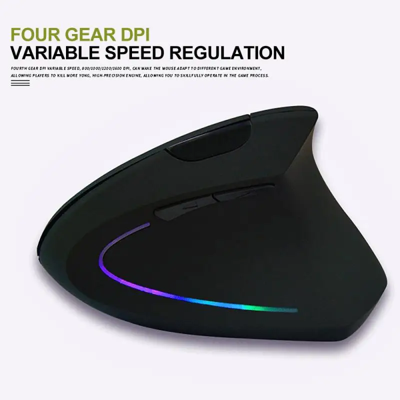 2 4g wireless ergonomic vertical mouse right hand gaming mice usb optical mouse wristprotect gamer mause for laptop pc desktop free global shipping