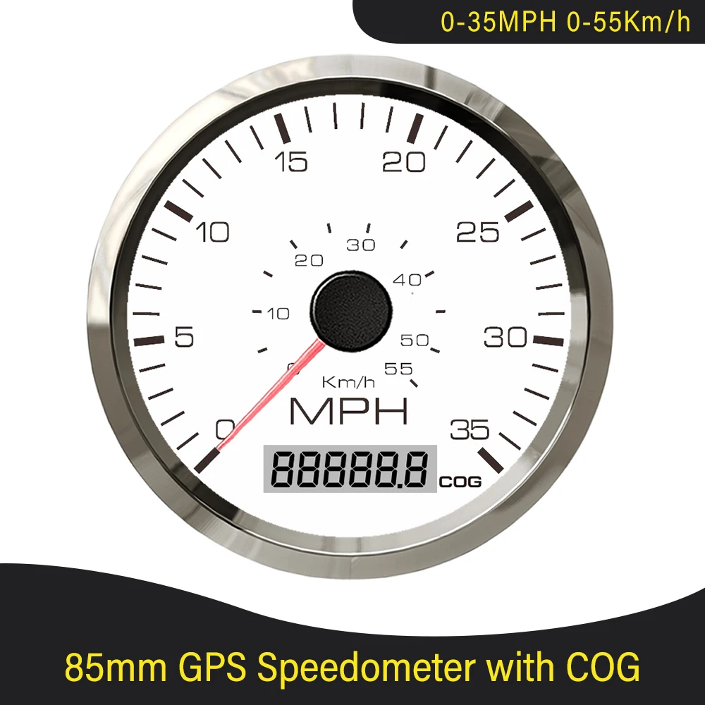 

GPS-Спидометр 85 мм, 0-35 миль/ч, с красной/Желтой подсветкой