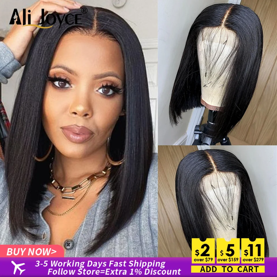 

Bob Lace Front Wigs Bob Wig Lace Frontal Wig 13x4 Straight Lace Front Wig Pre Plucked Bleached Knots Wigs 150 Remy Closure Wigs