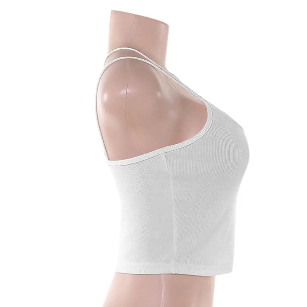 Женский Повседневный жилет летний облегающий Топ без рукавов с круглым вырезом