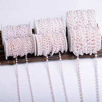 1 meter pearl beaded chain imitation pearl chain copper necklace chain for jewelry making components crafts handmade diy