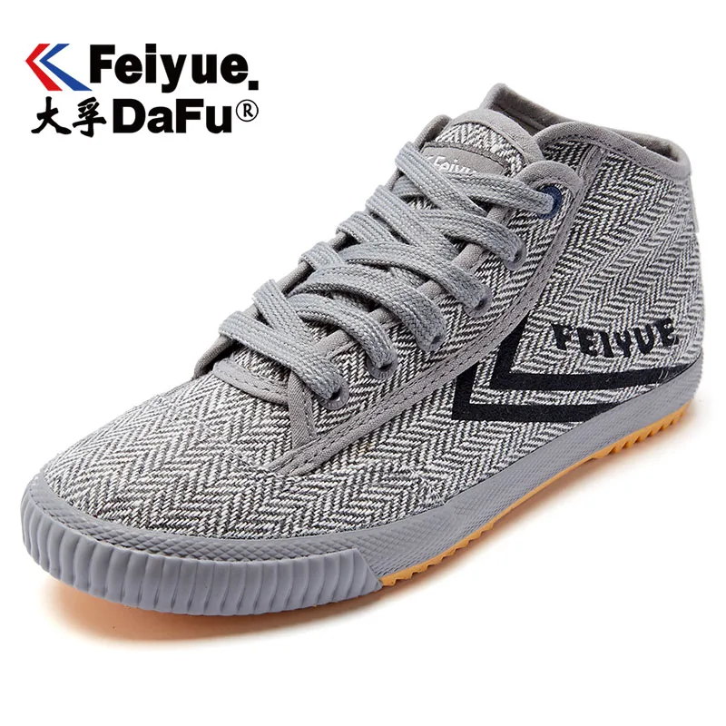 Feiyue/парусиновая обувь для мужчин и женщин; высокие вулканизированные кроссовки; Удобная нескользящая обувь на плоской подошве; сезон осень-зима; 3 цвета; ;