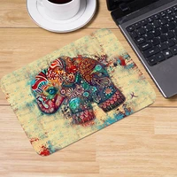 cartoon oil painting animal elephant small mouse pad office computer keyboard pad wholesale kawalili gaming accessories desk mat