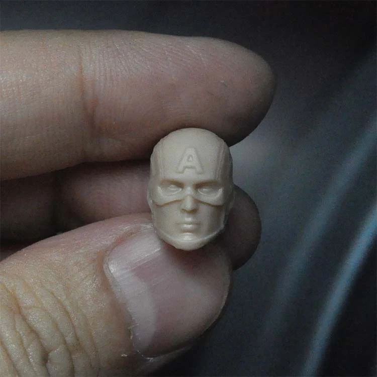 

1/18 Scale Captain Male Unpainted Head Model Helmet Version for 3.75''Figure Body DIY