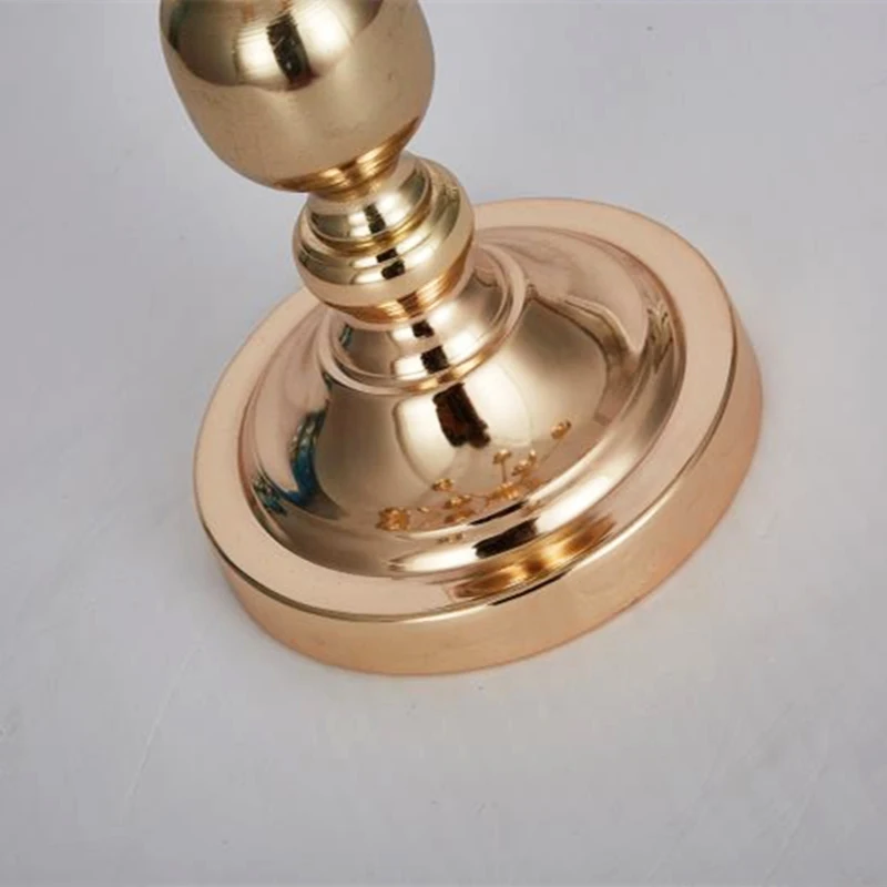 Канделябр с 10 насадками Золотой металлический подсвечник центральный свадебный