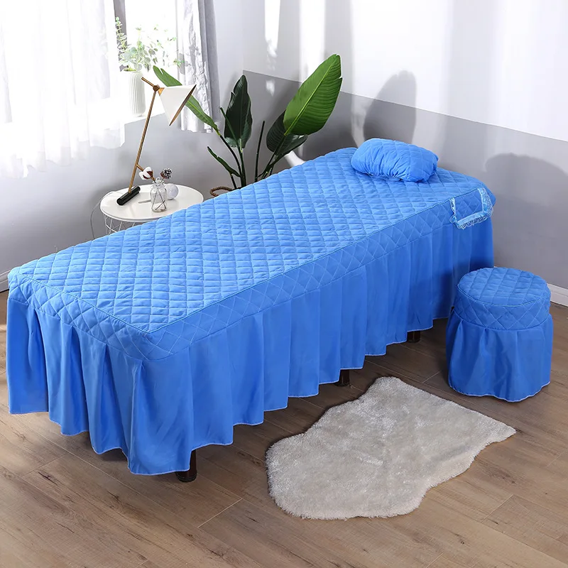 1pcs Massage Bed Cover +Pillowcase for Beauty Salon Table Bed Sheet Skin-Friendly Massage SPA Bed Cover Colchas Para Cama