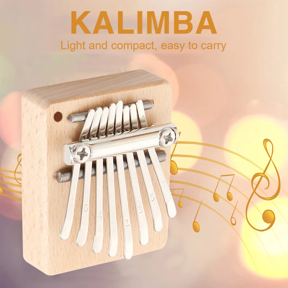 

Compact Portable Kalimba Finger Piano Cute Wood kalimba Musical Instrument Pendant Mahogany Body Musical Instrument
