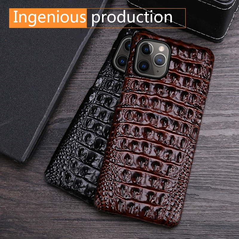 

Чехол из натуральной воловьей кожи для iPhone 13, 12, 11 Pro max, XS, 8 plus, полуобложка из крокодиловой кожи, чехол для iPhone 14 Pro Max