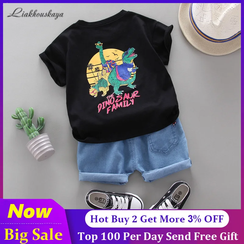 Комплект одежды для малышей Милый Летний повседневный комплект мальчиков топ