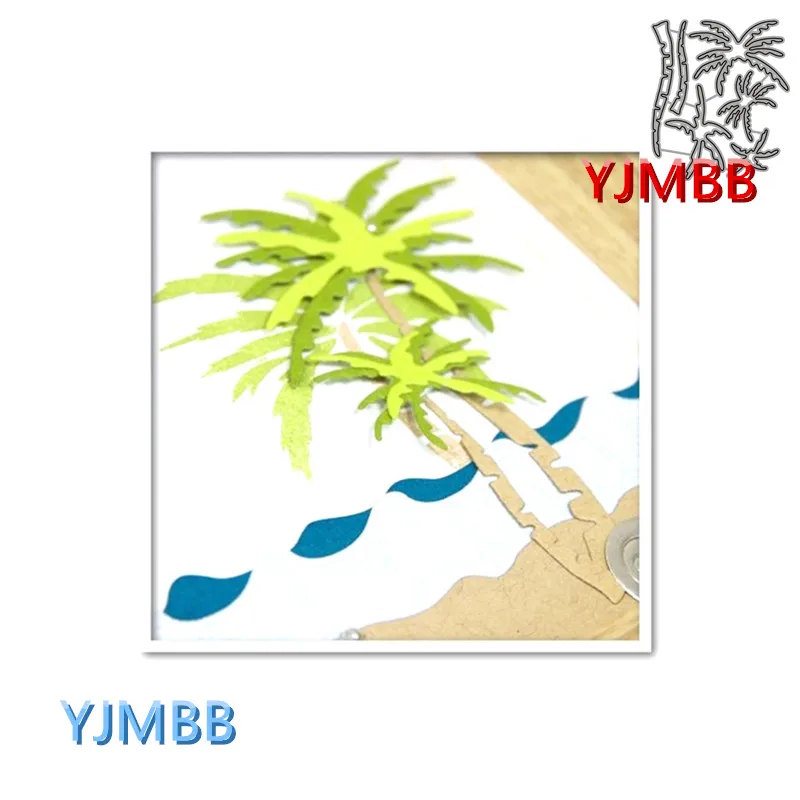 

YJMBB 2021 New Beautiful Coconut Leaves Metal Cutting Dies Scrapbook Album Paper DIY Card Craft Embossing Die Cutting