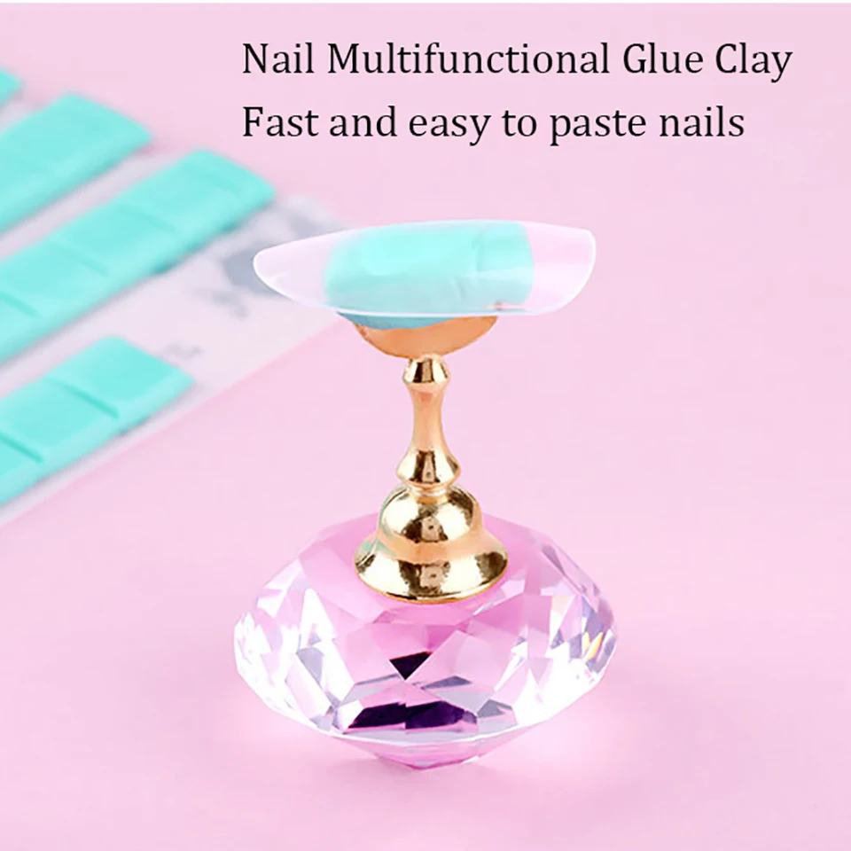 

102/126 pcs Nail Adhesive Glue Clay Fake Nails Glue Stick Removable Reusable Clay Stand Holder for Nails Manicure Tool