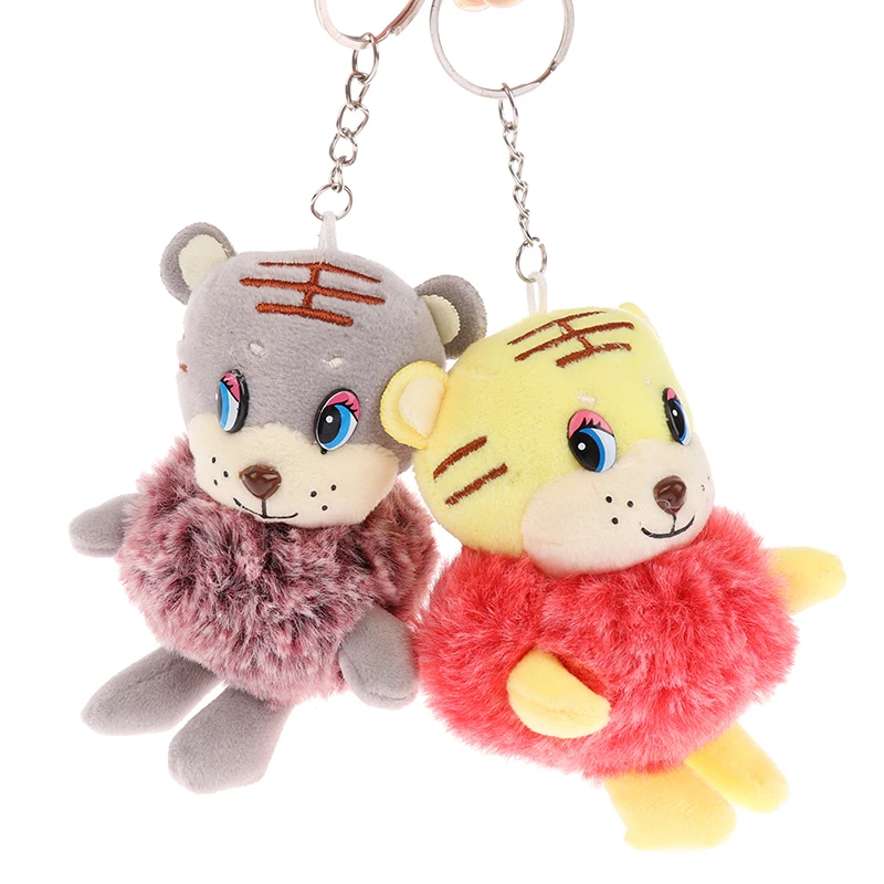 

New 2022 Year 10CM Tiger Stuffed Plush ToyPendant Gift Keychain Plush Toy Doll