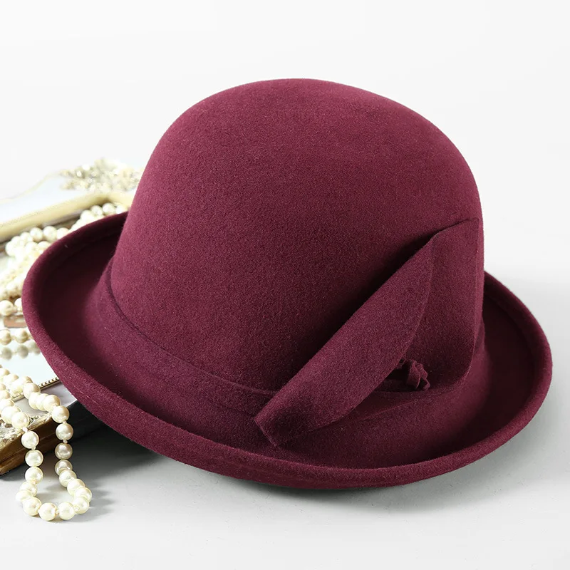 

Winter Hat for Women 1920s Gatsby Style Flower Warm Wool Hat Winter Cap Lady Party Hats Cloche Bonnet Femme Fedoras
