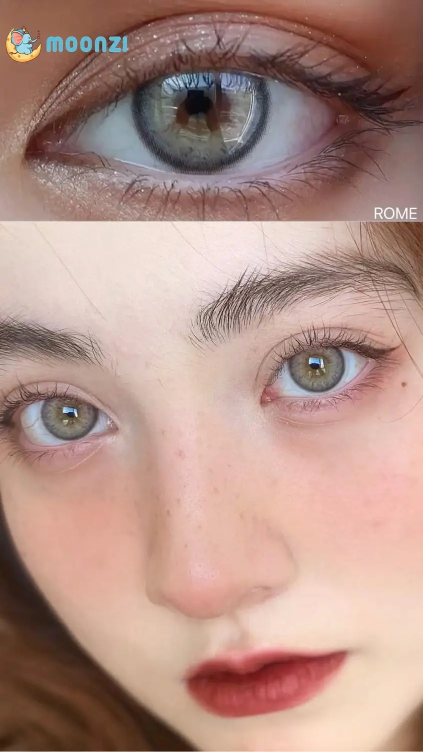 moonzi rome gray cat soft contact lens small pupil colored contact lenses for eyes yearly degrees 2pcspair myopia prescription free global shipping