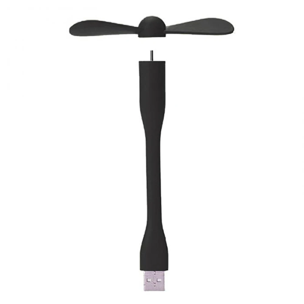 Горячая Распродажа USB вентилятор гибкий портативный съемный USB мини вентилятор для всех источников питания USB выход USB гаджеты - Цвет: Черный