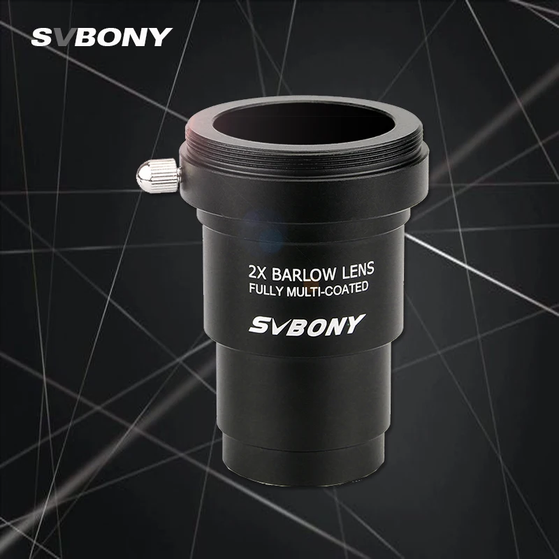 SVBONY 1,25 дюймов 2X линза Барлоу полностью многослойный Металл для астрономии телескоп с одним окуляром 31,7 мм M42x0.75 резьба F9156