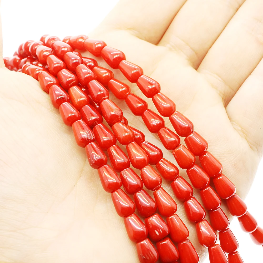 Изысканные натуральные коралловые бусины в форме чашки воды россыпью для