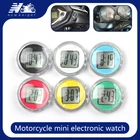 6 цветов, НОВЫЕ точные мини-часы для мотоцикла, скутера, часы, водонепроницаемые часы с креплением на мотоцикле, мотоциклетные цифровые часы