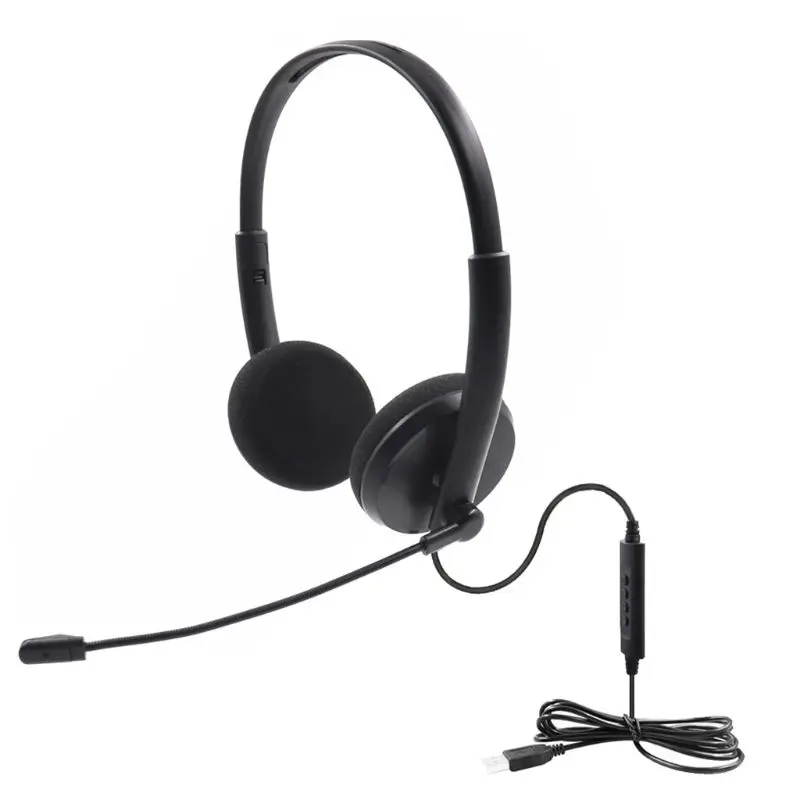

USB Headset Noise Cancelling Headset Headphone with Microphone Volume Control Function