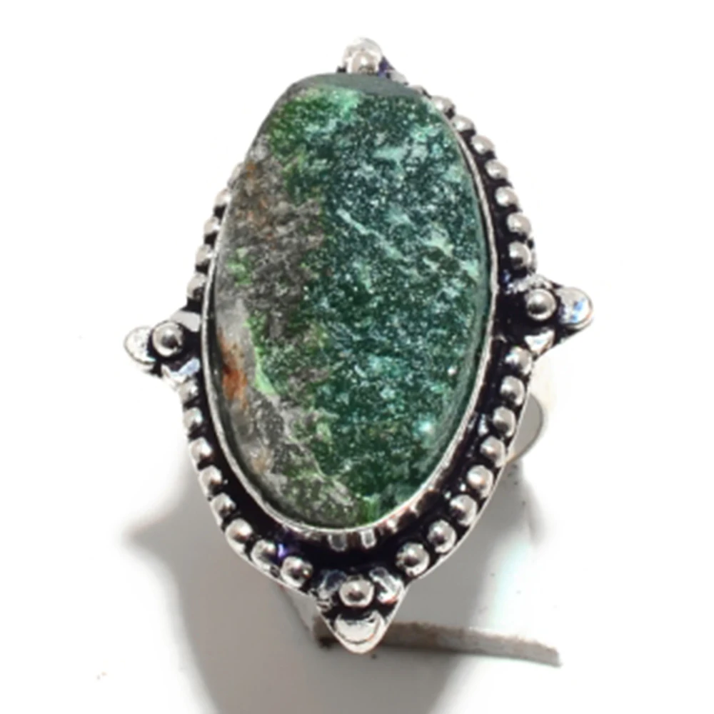 Подлинное кольцо Druzy Серебряное покрытие над медью ручная работа женские