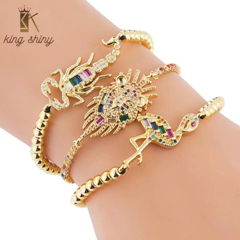 2020 новый дизайн модный браслет золотого цвета и для женщин простой голова льва