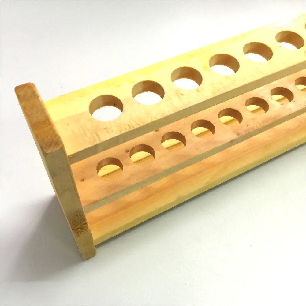 Деревянные пробирки с отверстиями толстые деревянные Колориметрические стенды