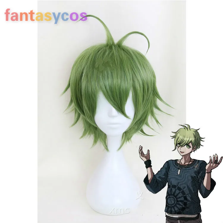 Парик для косплея rantara Amami Danganronpa V3: Killing Harmony термостойкие Зеленые Короткие