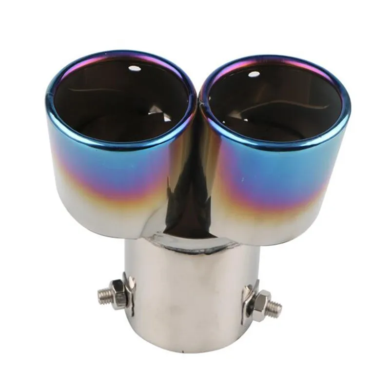 Автомобильный Круглый глушитель выхлопной трубы наконечник из нержавеющей