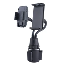 Car Dual Phone Holder Mount Universal Fit Sturdy Stand Save Space Easy to Operate Free Spin Gooseneck Adjustable