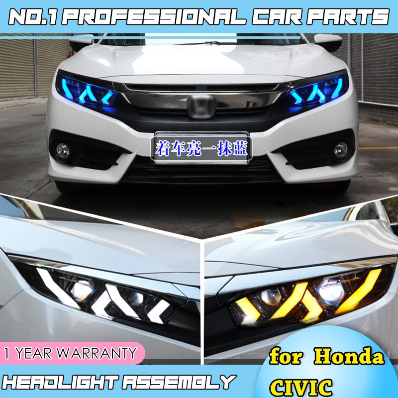 Автомобильные аксессуары 2016 2017 для Honda CIVIC X 10th светодиодные фары красный Ангел