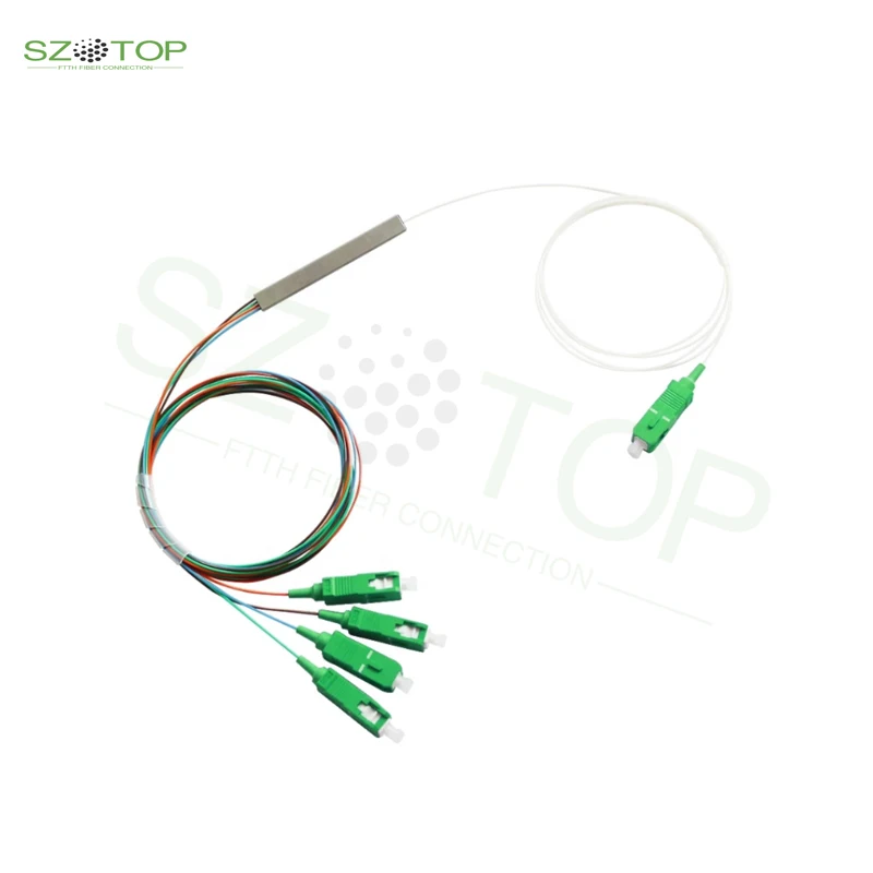 

FTTH Telecom Level Mini Type 1x2 1x4 1x8 1x16 1x32 1x64 0.9mm 1260-1650nm PLC Splitter Fiber Optic PLC Splitter, no connector