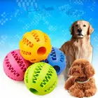 Игрушка для домашних животных мяч для кормления, зубная игрушка для кошек, резиновый шарик, для жевания, интерактивный корм для щенков, контейнер для медленного кормления