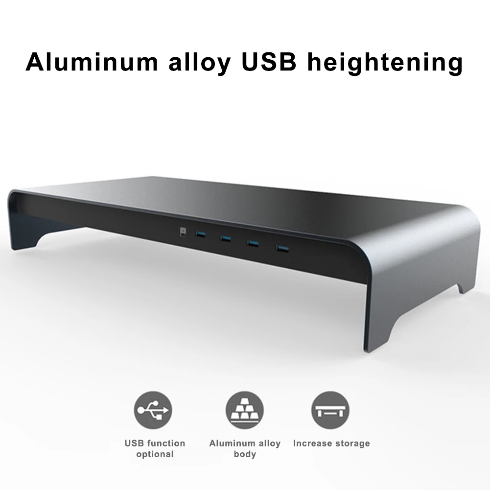 Интеллектуальная подставка из алюминиевого сплава для ноутбука с 4 портами USB 3 0