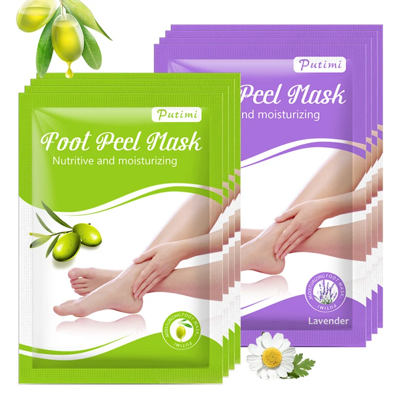 

4Pcs=2Packs PUTIMI Exfoliating Foot Mask Dead Skin Remover Feet Mask for Legs Pedicure Socks Peel Feet Mask Foot Peeling Mask