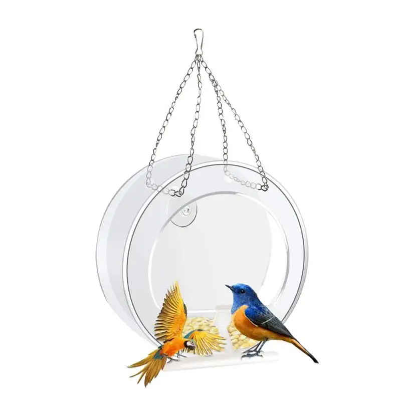 

Window Bird Feeder Bird House With Suction Cups Clear Glass Window Viewing Bird Feed Hanging Birdfeeder For Wild Birds