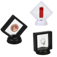 10pcs 3d jewelry commemorative coins display stand case rack collections storage box earring gems ring doll badge medal holder