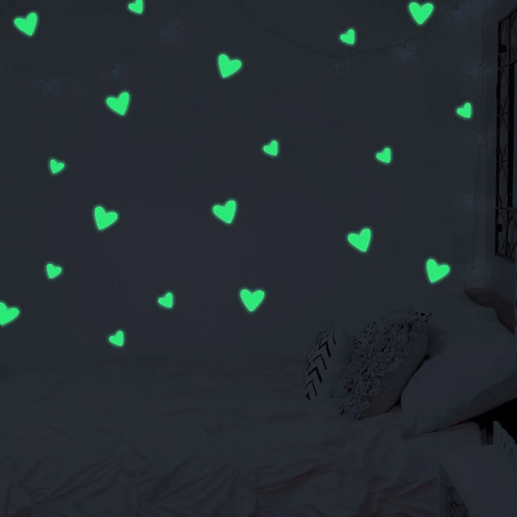 Модные обои светится в темноте звездная Наклейка на стену с круглой точкой