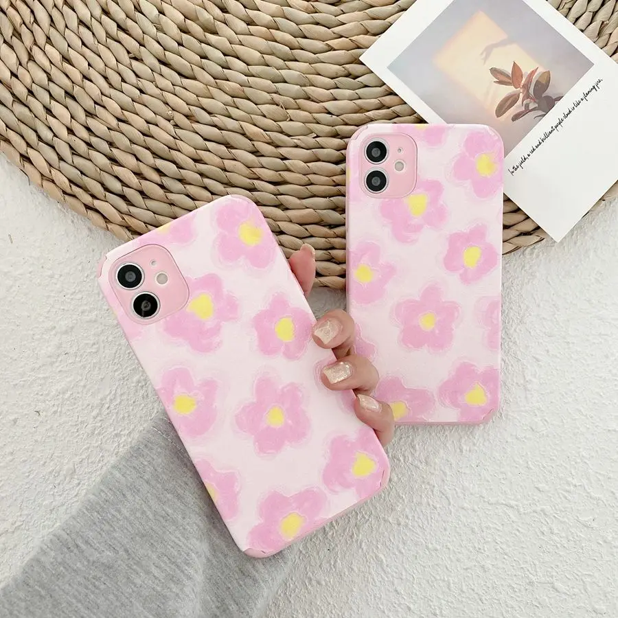 

Чехол для телефона с маленькими цветами для iPhone 12 11 X XS XR Pro Max 8 Plus SE 2020 полноразмерный противоударный силиконовый защитный мягкий чехол